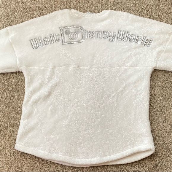 Disney Tops - Walt Disney World Spirit Jersey X Large White Silver Fleece Pullover Sweater
